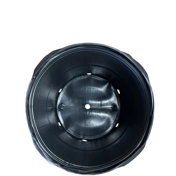 7 Gallon Trade Nursery Pot — Heavy-Duty Black Multi — Top view (interior + rim)