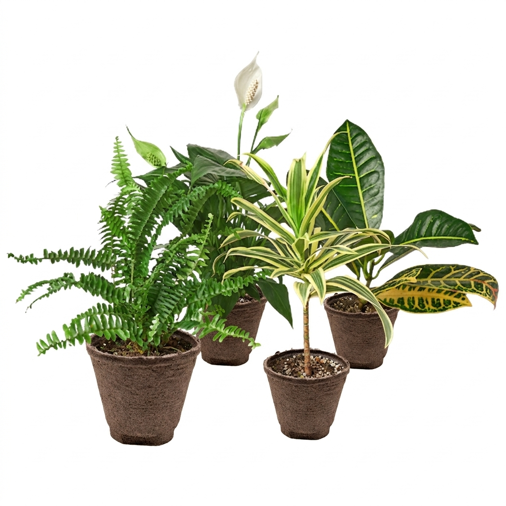 Easy-Care Houseplant Bundle — Four Assorted Plants live plant